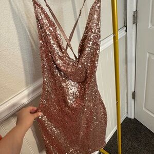 Sequin Rose Gold Dress